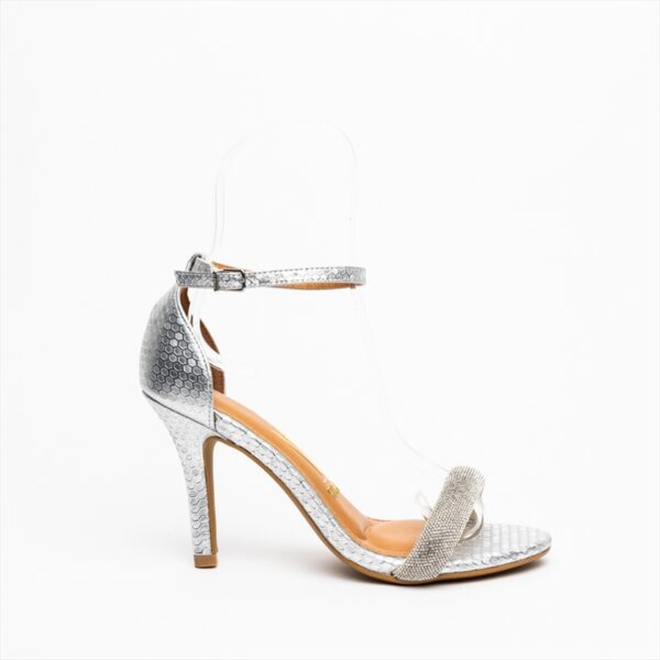 Vizzano Textured Glam Ankle Strap High Heel Sandals