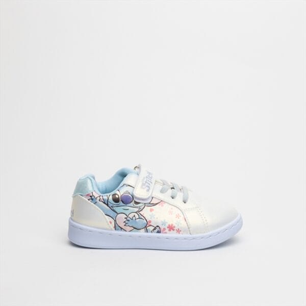 Stitch Themed Girls Snkeakers with Velcro Strap and Laces